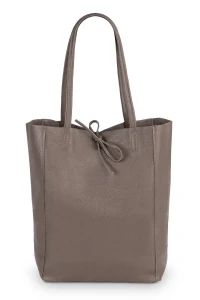 Torba Skórzana Vera Pelle Corda Taupe