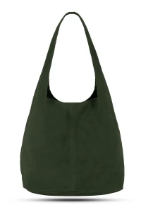 Torba Skórzana Vera Pelle Rossina Zamszowa Khaki