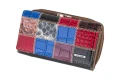 portfel damski, julia rosso, skóra naturalna, patchwork