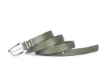 Pasek damski klasyczny khaki mat 1,5 cm