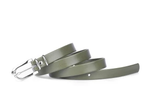 Pasek damski klasyczny khaki mat 1,5 cm