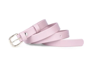 Pasek damski klasyczny pudrowy mat 2 cm