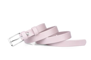 Pasek damski klasyczny pudrowy mat 2 cm