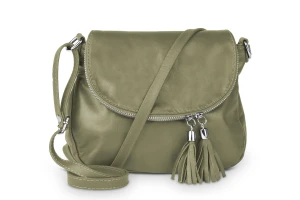 Torebka Damska BuBu Skórzana Vera Pelle Khaki