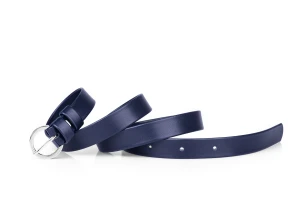 Pasek damski klasyczny granatowy mat 2 cm