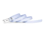 Pasek damski klasyczny błękitny mat 1,5 cm