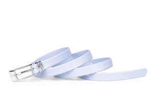 Pasek damski klasyczny błękitny mat 1,5 cm
