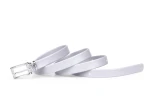 Pasek damski klasyczny platynowy mat 1,5 cm