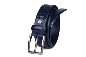 Pasek męski skórzany Pierre Cardin Classic granatowy