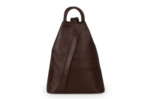 Plecak Skórzany Vera Pelle Piramide Choco