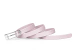 Pasek damski klasyczny różowy mat 1,5 cm