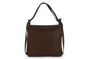 Torba Plecak Damska Skórzana Vera Pelle Zaino Choco