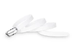 Pasek damski klasyczny biały mat 1,5 cm