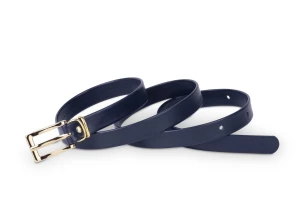 Pasek damski klasyczny granatowy mat 1,5 cm