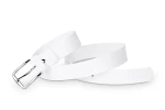 Pasek damski klasyczny biały mat 3 cm