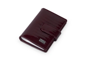 Etui Skórzane na Dokumenty Karty Wizytówki VerMari Bordowe