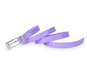 Pasek damski klasyczny fioletowy lakier 1,5 cm