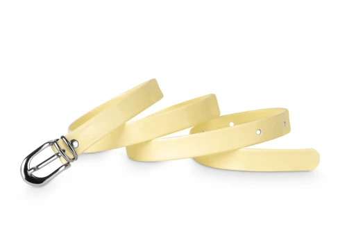 Pasek damski klasyczny bananowy lakier 1,5 cm (1).jpg