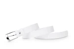Pasek damski klasyczny biały lakier 3 cm