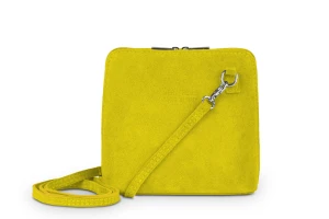 Torebka Zamszowa Vera Pelle Mini Limonka