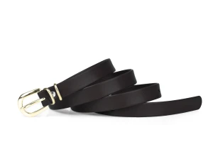 Pasek damski klasyczny choco mat 1,5 cm