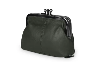 Średnia Portmonetka Skórzana Kaletnik Zielona