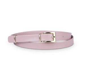 Pasek damski klasyczny pudrowy mat 1,5 cm