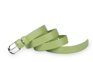 Pasek damski klasyczny oliwkowy mat 2 cm