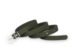 Pasek damski klasyczny khaki welur 1,5 cm