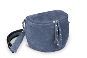 Torebka Skórzana Vera Pelle Misio Zamsz Jeans