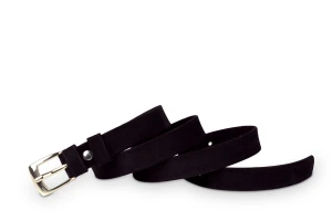 Pasek damski klasyczny choco welur 2 cm