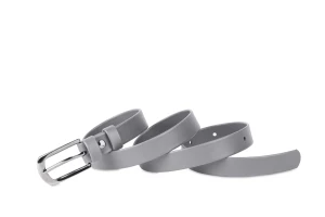 Pasek damski klasyczny szary mat 2 cm