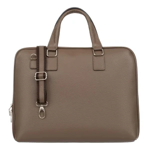 Torba Skórzana Vera Pelle Scienza na Laptop Taupe