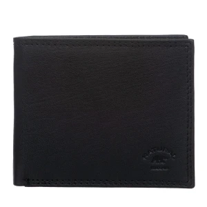 Mały Portfel Męski RFiD Skórzany Natural Brand Czarny