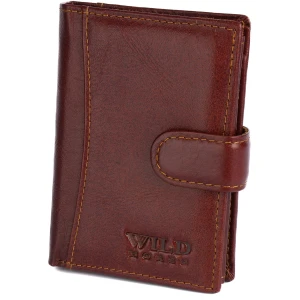 Portfel Męski Skórzany z Zapięciem Wild Horse RFID Brązowy