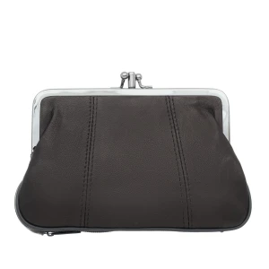 Duża Portmonetka Skórzana Kaletnik Czarna
