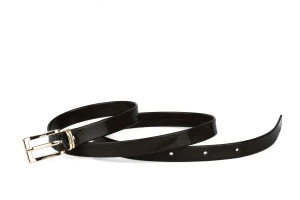 Pasek damski klasyczny choco lakier 1,5 cm